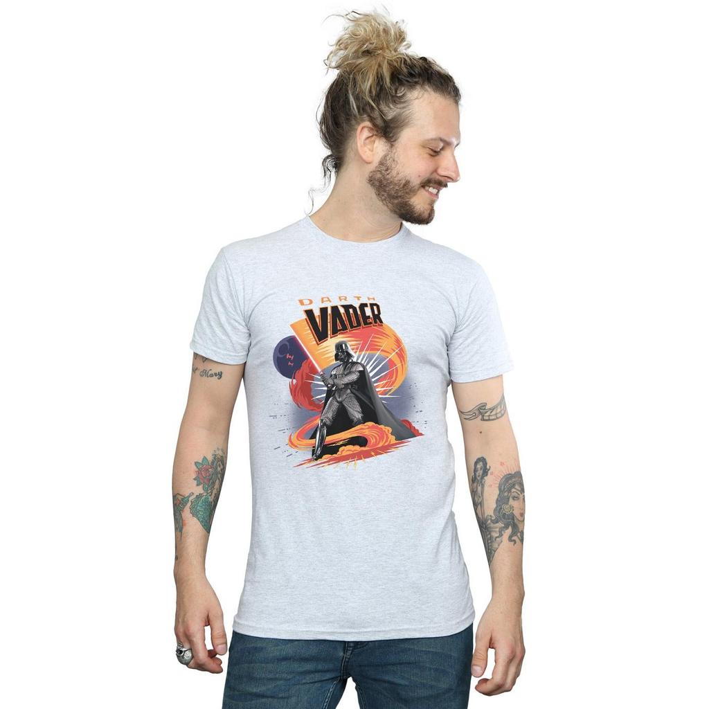 STAR WARS Mens Darth Vader Swirling Fury T-Shirt