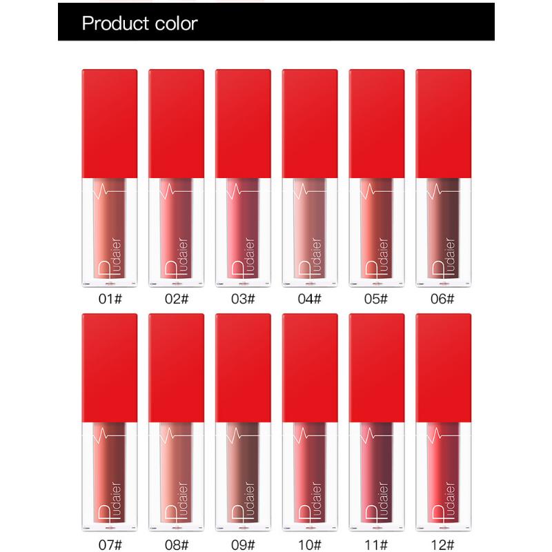 Pudaier 's New Non-stick Cup Lip Gloss Nude Matte Non-fading Lipstick Waterproof Lip Makeup