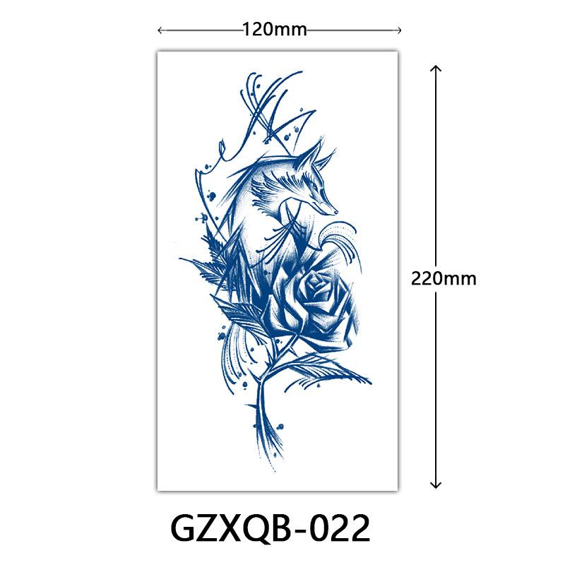 Herbal Half Arm Tattoo Stickers, Big Arm Juice Semi-Permanent Tattoo Stickers, Sweatproof Tattoo