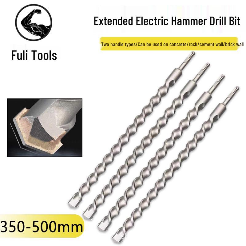 

Удлиненное квадратное хвостовое сверло для электрического перфоратора по бетону, красное, круглое хвостовое, четырехпазовый ударный дизайн Round Handle 10x350