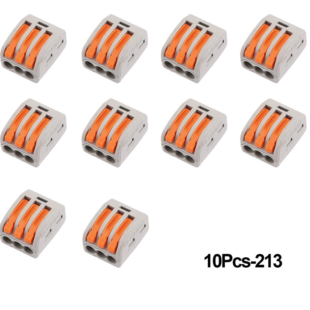 10Pcs Wire Connectors, Lever Nut Connector, Mini Electrical Connectors,Splicing Type Quick Terminal Block Spring Connector