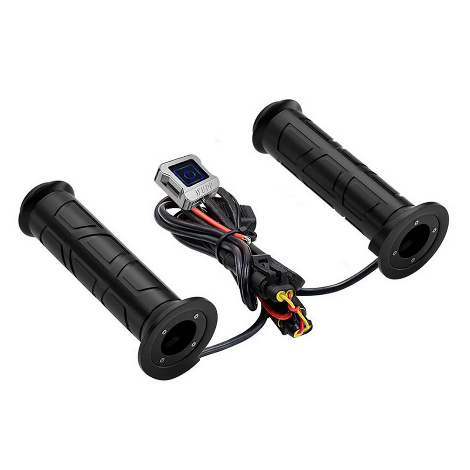 

12V Motorcycle Heated Handle for ATV Intelligent Three-speed Heating Handgrips Scooter Grip Heater Bar Warmer Scooter Tuning чорний