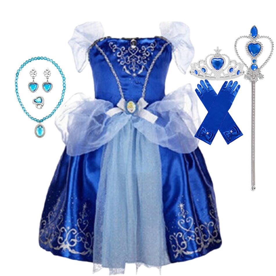 Mädchen Prinzessinnenkostüm Kinder Party Halloween Cosplay Kleider Weihnachten Geburtstag Karneval Verkleidung Rapunzel Verkleidung Kittel