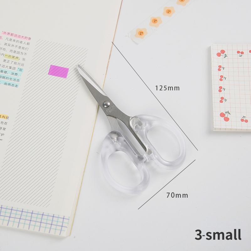 Mr. Paper 3 Style Ins Style Transparent Scissors Creative Good-looking Student Desk Supplies Multi-purpose Scissors Stationery