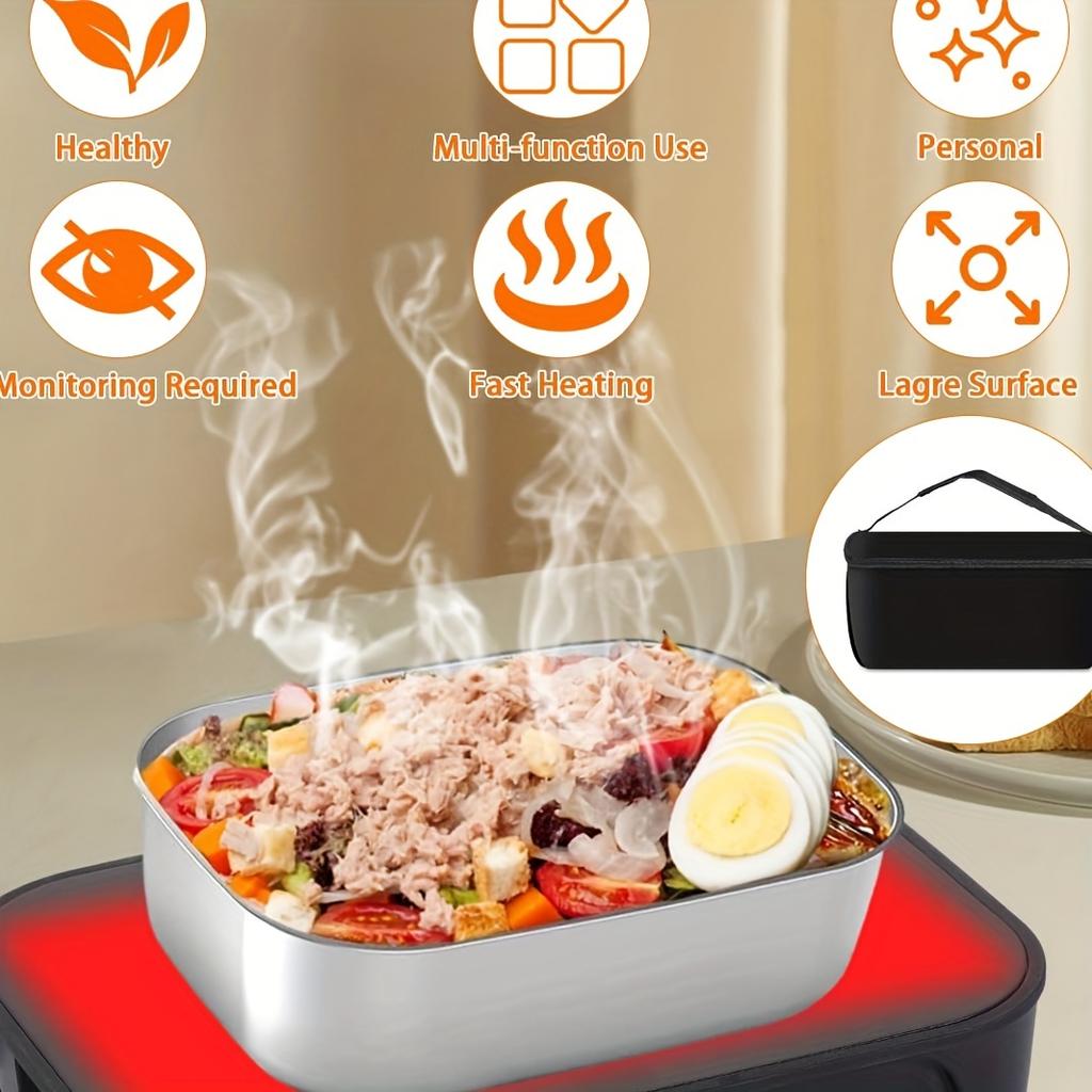 Forno portatile Lunch Box riscaldatore per alimenti 12V 24V 110V Mini forno portatile Lunch Box riscaldato per auto/camion/lavoro/viaggio/casa Riscaldamento
