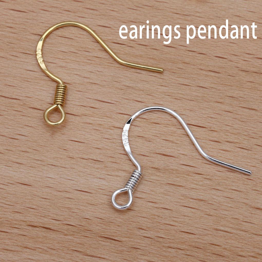 1 Pair Earring Hook Earhook Dangling Earrings Hooks Bead Clasp Fitting Jewelry Making Findings Handicraft Accessory