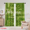 2pcs,2D plane printing Curtains Digital Printed Johyna Collage Versatile Fabric (without rod) Versatile All Use for Season Home