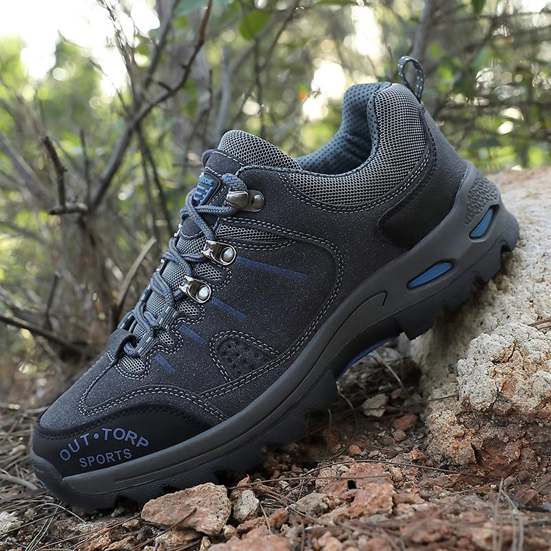 

High Quality Men Hiking Shoes Waterproof Autumn Winter Brand Outdoor Casual Mens Sport Trekking Mountain Boots Climbing Shoes 39 сірий колір