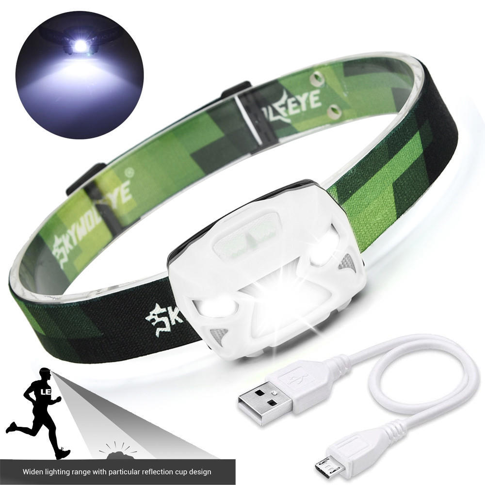 

(Отличный дом)3000 люмен XPE светодиодный ИК-датчик налобный фонарь USB аккумуляторная фара для кемпинга и пешего туризма One size белый