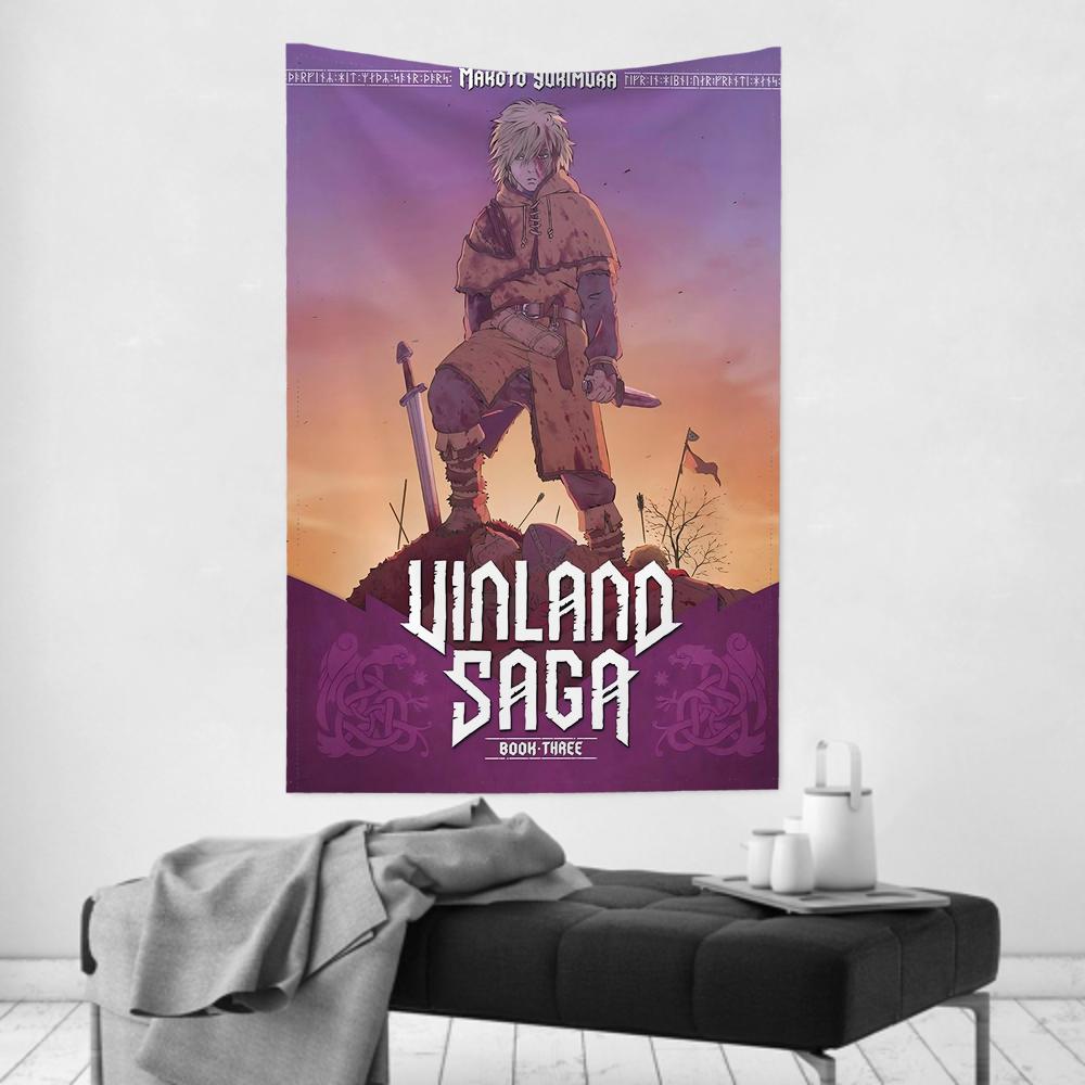 Anime Comics Tapestry Room Decor VVinland Sagas Wall Cloth Party Hanging Background Room Decor Baby Room