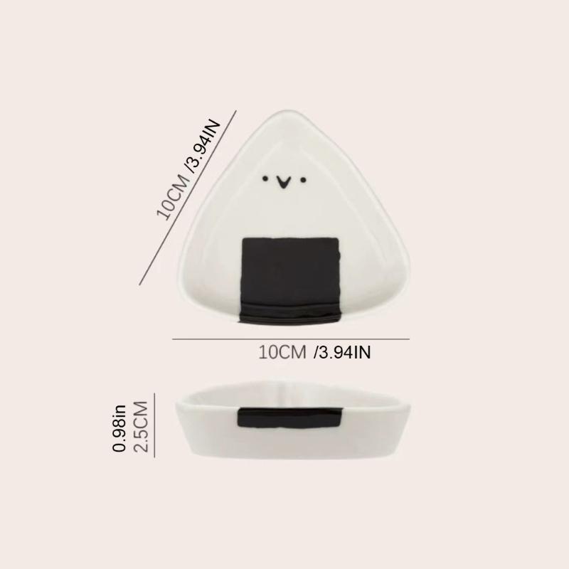 Mini Triangular Ceramic Sauce Dish Perfect For Sushi And Bentos Enhancing Dining Experience With Heat Resistant Design