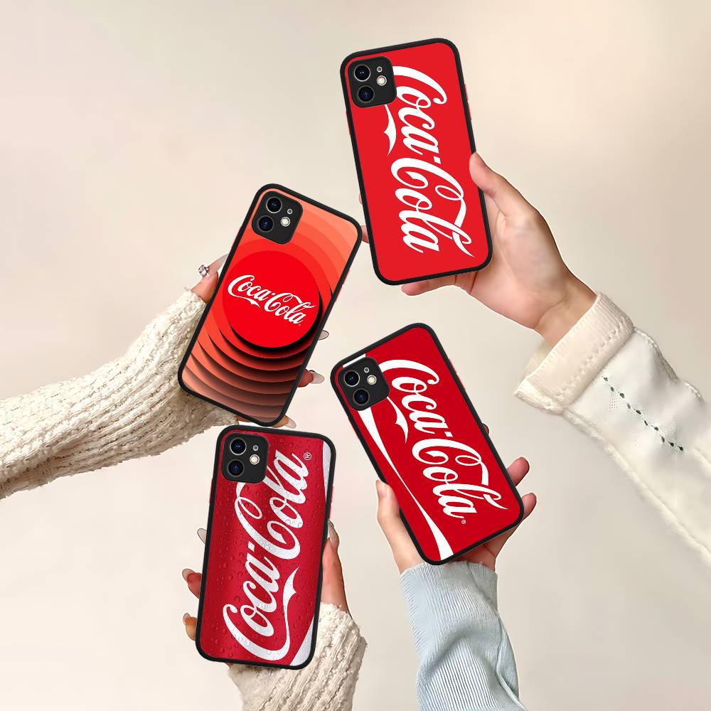 Logo C-Coca C-Cola Fashion Phone Case For IPhone 13 12 X XS MAX Pro Max 16 15 11 14 Pro Max Shockproof Matte Cover