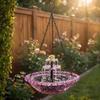 Kreativer Solar-Vogeltränke Schwimmende Wasserspielzeug Kolibri Bade Schale Haus Garten