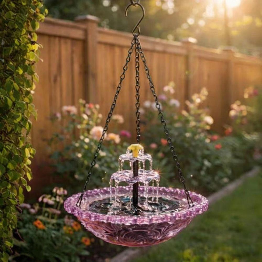 Kreativer Solar-Vogeltränke Schwimmende Wasserspielzeug Kolibri Bade Schale Haus Garten