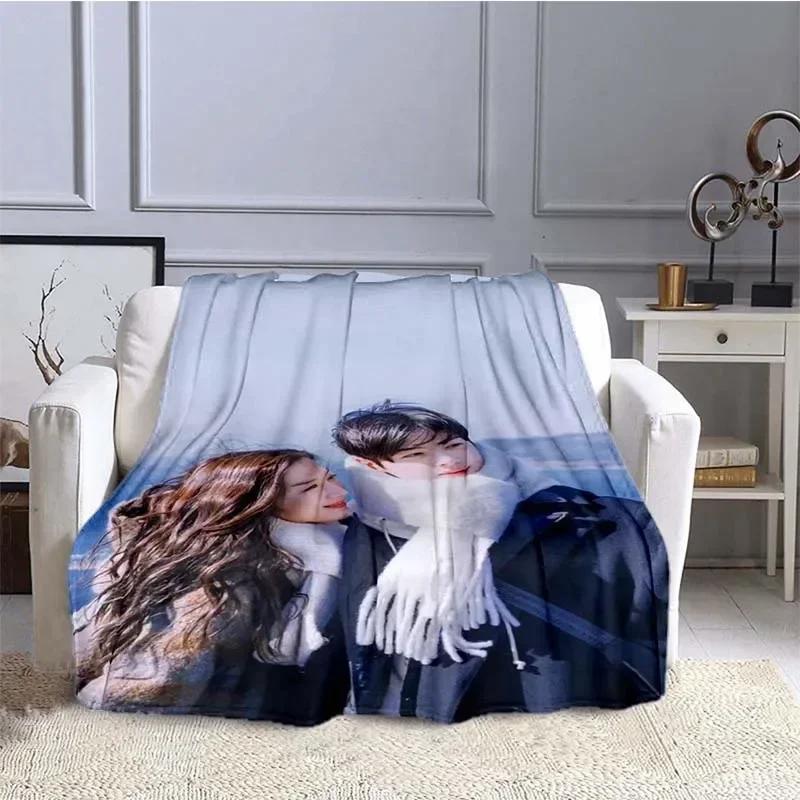 True Beauty Series Hwang in Youp Cha EunWoo Flannel Blanket Star Art Warm Throw Blanket for Bed Bedroom Sofa Picnic Blanket Gift