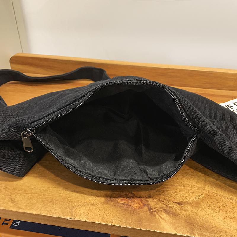 Canvas Chest Bag Women's Lightweight Riding Small Backpack Men's Large-Face Crossbody Small Bag