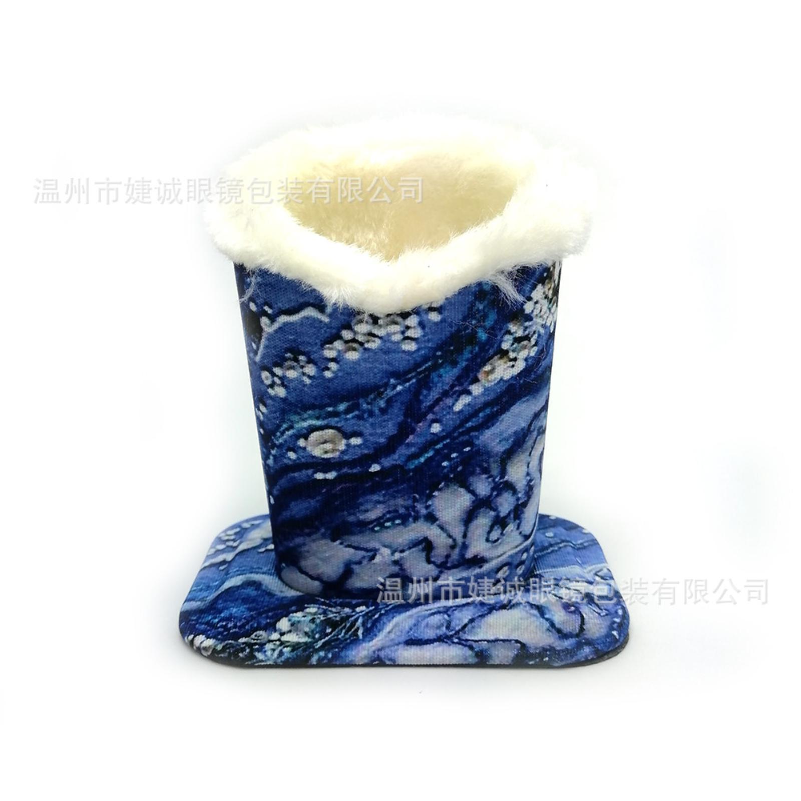 

- Плюшевый держатель для очков Очаровательный мультяшный держатель для очков и ручек Настольное хранилище Стойка для хранения очков One Size синий