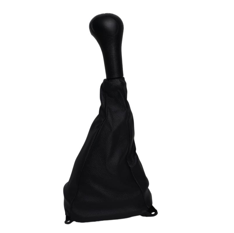 YISONG Universal Genuine Leather/PU Shift Knob Gear Shift Gaiter Shifter Lever Boot Dust Cover with Microfiber Coating 16*6*6 чёрный