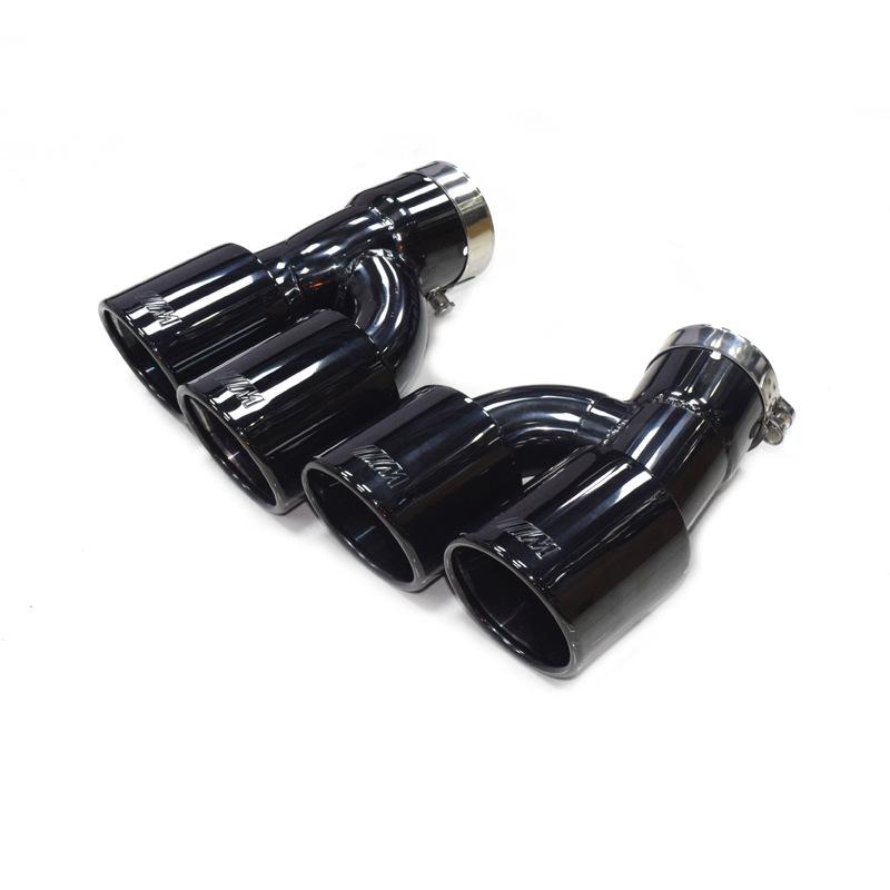

BMW 5 Series G30/G38 Quad Outlet Titanium Black Exhaust Tailpipe, MP Style, Large Square