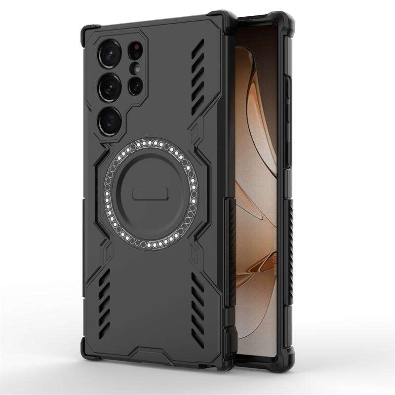 For Samsung Galaxy S22 Ultra Case Samsung S22 Ultra 5G Magnetic Adsorption Wireless Charge Back Cover For Samsung S22 Ultra Case