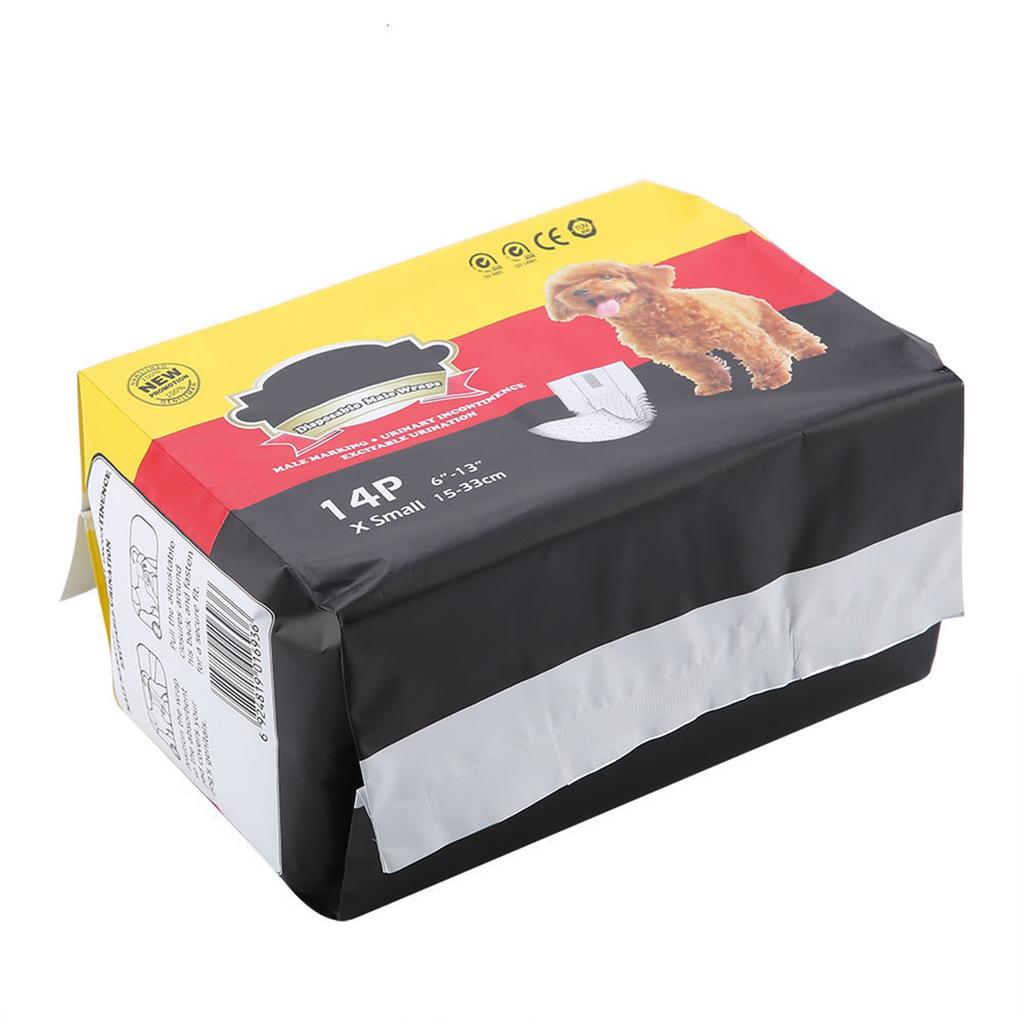 Male Dog Puppy Belly Wraps Diaper Nappy Sanitary Physiological Pants (XS)
