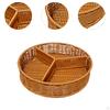 Ratán Fruits Basket Bread Tray 3 Compartments PAN BASE STORAGE BASKE