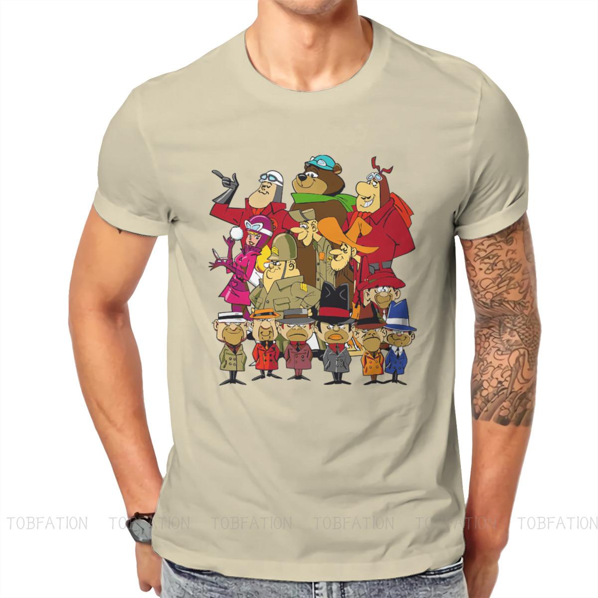 

Wacky Races 1968 Anime TV Series Characters Tshirt Black for Men S-6XL T Shirt Harajuku Men s Tops Tee 2XL