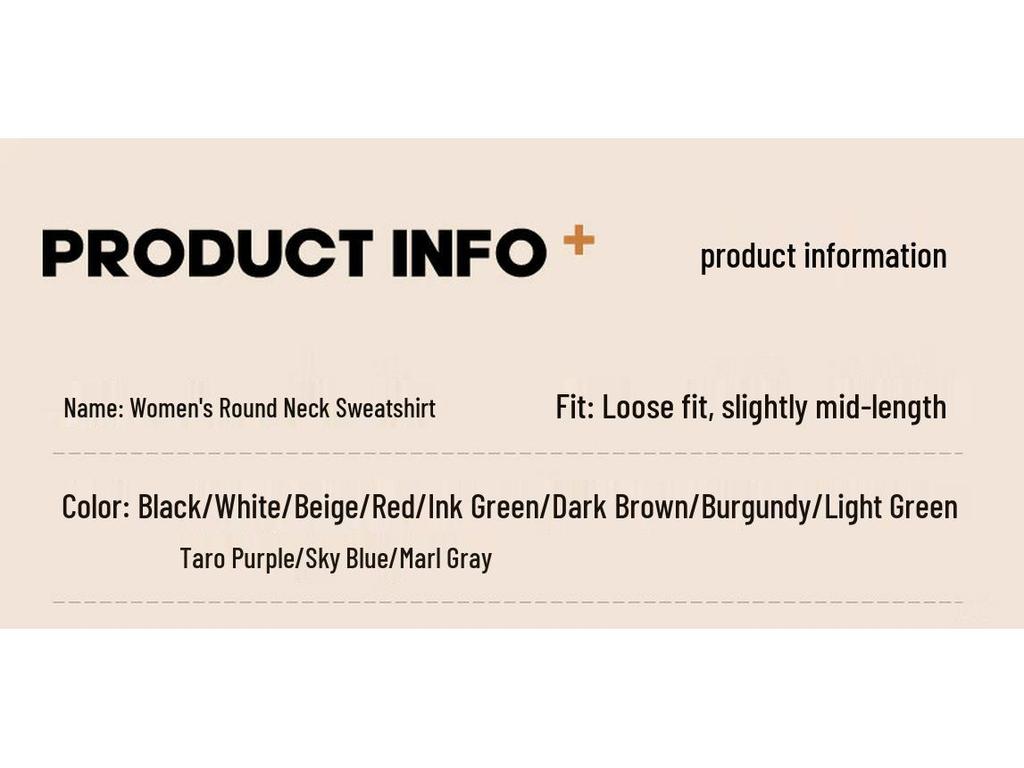 JEANSWEST Damen Plüschgefüttertes Oversize Rundhals-Sweatshirt