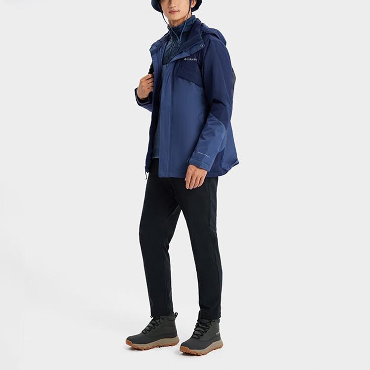 Columbia Color Block Outdoor Detachable Hat Three-In-One Fleece Liner Waterproof Windproof Lightweight Water-Resistant Jacket Unisex Jacket WE6504-477