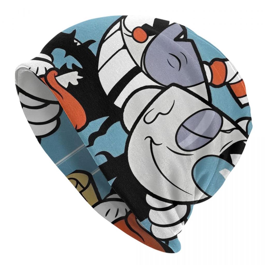 Great Retro Game Battle Cuphead Skullies Beanies Hats Spring Unisex Outdoor Caps Warm Multifunction Bonnet Hats