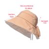 Women's Fashion Bowknot Big Brim Sun Visor Bucket Hat
