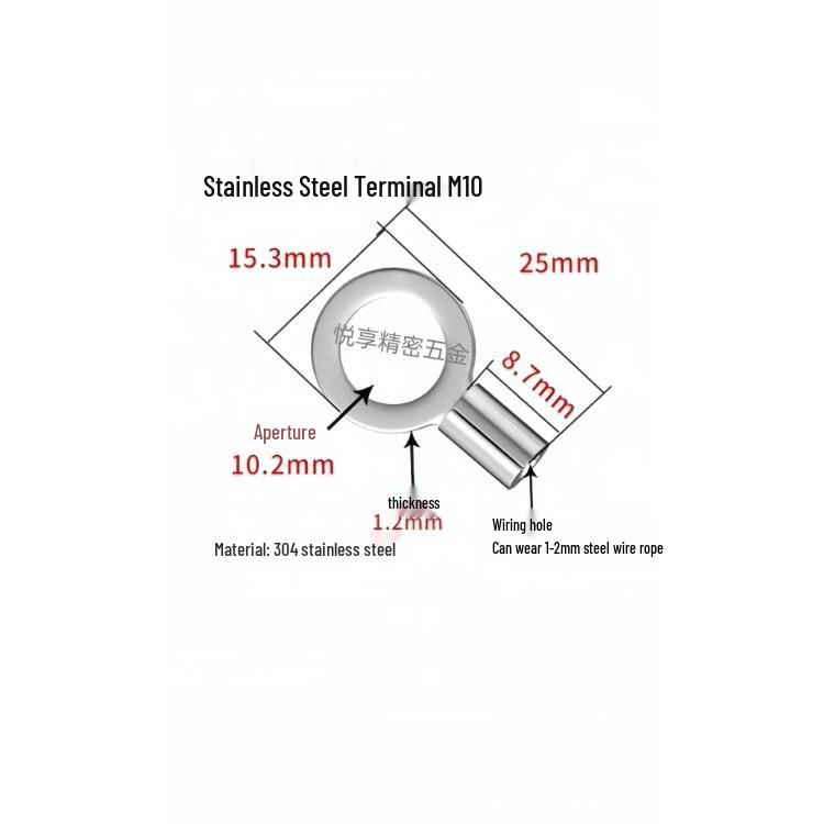 Stainless Steel Wire Rope Safety Crimping Terminals