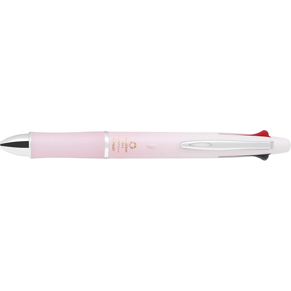 Pilot Dr. Grip 4+1 0.3mm Fine Point Ballpoint Pen and 0.3mm Mechanical Pencil Pale Coral Pink