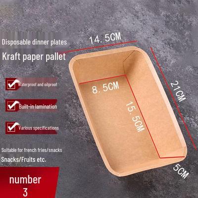 FATTBAO Disposable Kraft Paper Picnic & BBQ Trays