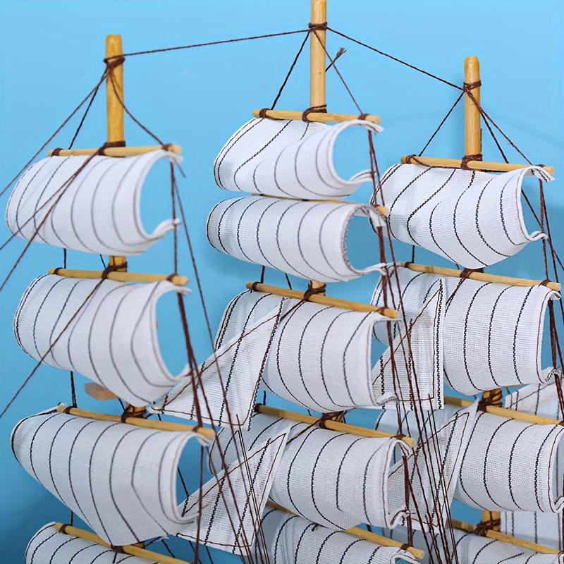 Art Deco Wooden Sailboat Model Thanksgiving Decorative Ship Replica, Collectible Handcrafted Nautical Tabletop Display, Gift for Sea Lovers