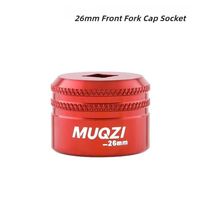 Bike Fork Top Socket Wrench 26 28 32mm Bicycle Fork Top Cap Socket Tool For Fox Fork Suspension 36 38 40 Top Cap Wrench 26mm Red