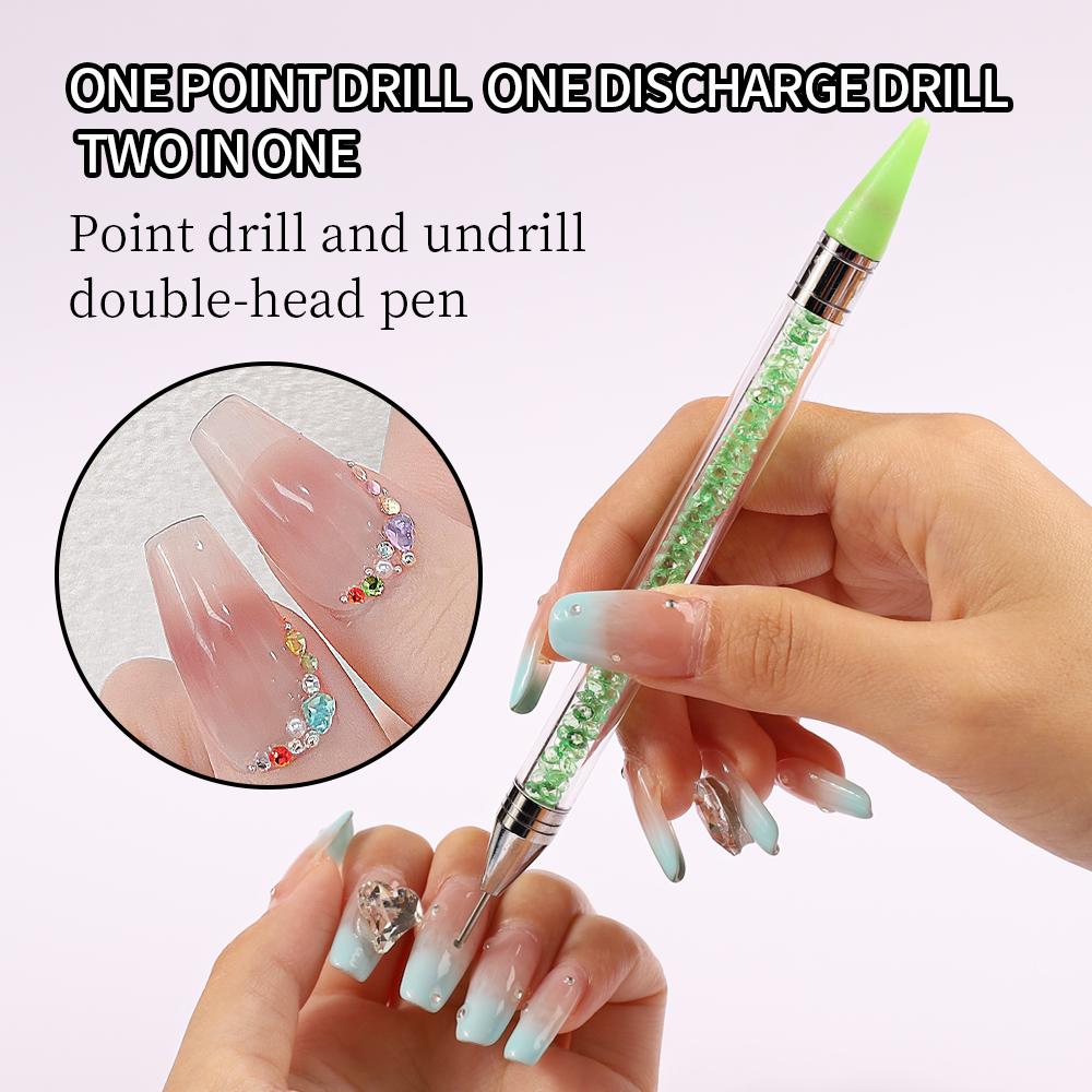 Doppelköpfe Acryl Punktierstift Wachsstift Nagelbürste Strasssteine Kristall Aufheben Nagelnieten Punktierer DIY Punktbohrer Nagelwerkzeuge