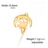 My Shape Sun Moon Rings for Women Men Stainless Steel Gold Color Simple Adjustable Open Size Finger Rings Jewelry Gifts Female