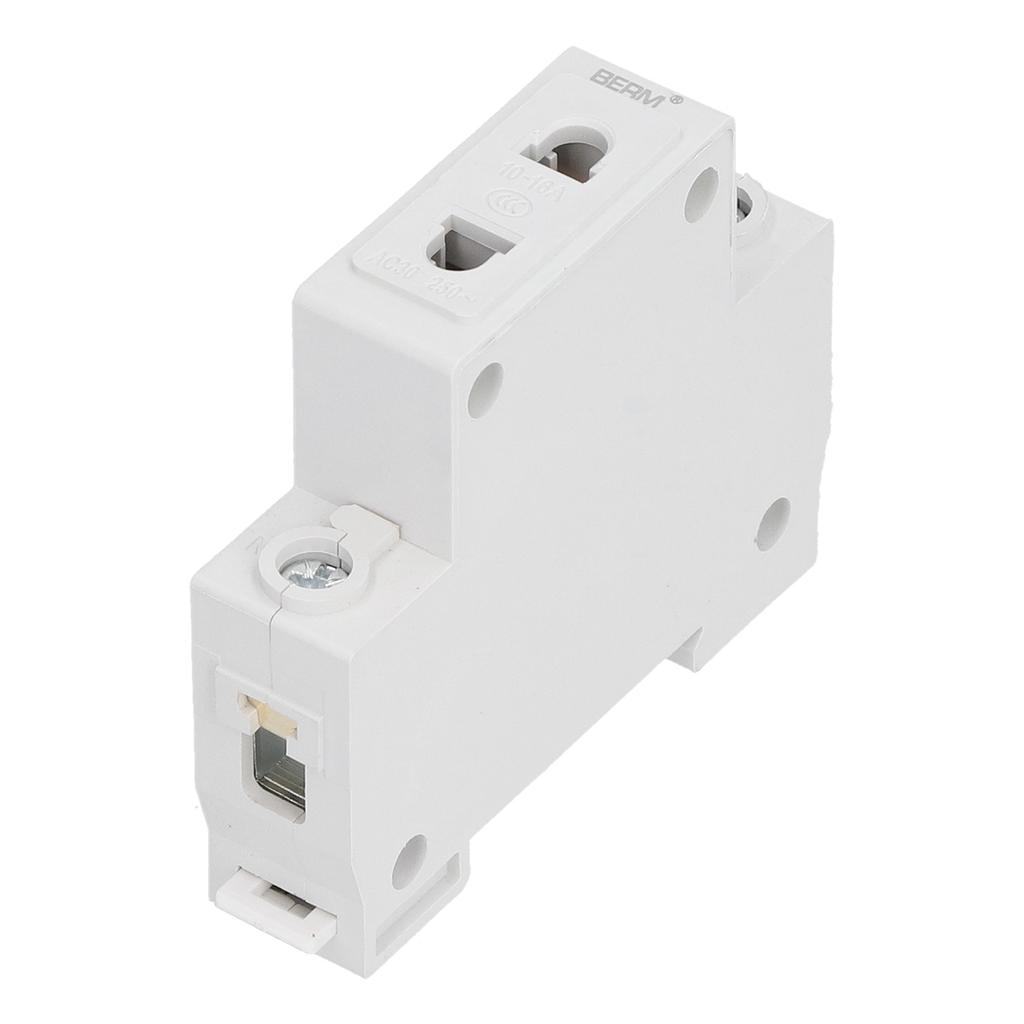 12 stk BERM Strømkontakt DIN-skinnemontert 2-pins Modulær Uttak Fordelingsboks Tilbehør 250V