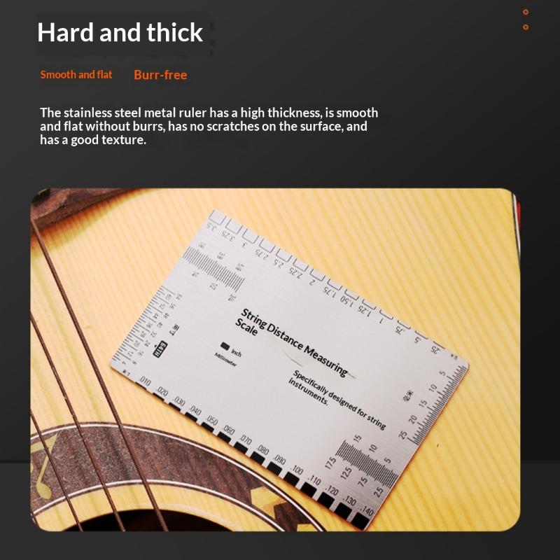 1Pcs Measuring Tool Precision String Action Ruler Professional Luthier For Guitar Ukulele Bass Banjo & Mandolin