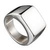 Mode Männer Edelstahl Plain Square Hochzeit Finger Ring Band Punk Schmuck