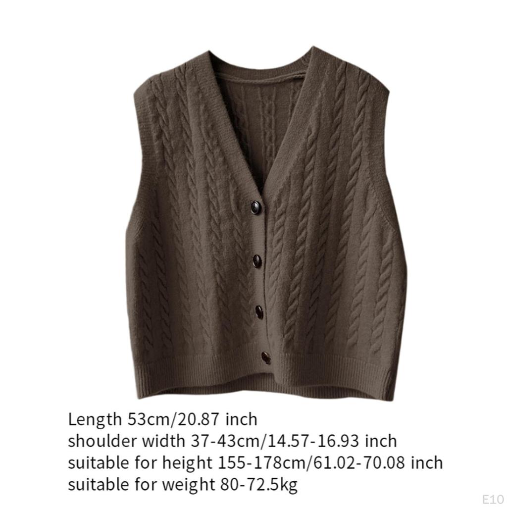 Buttoned Knit Vest Dating Retro Fashion Casual Comfortable Sleeveless