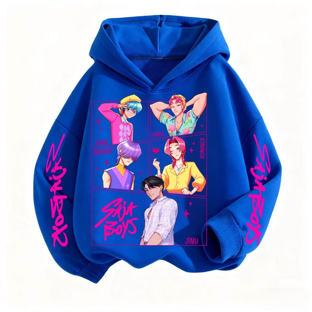 Kpop Demon Hunters Autumn Winter Kids Hoodie Casual Fashion Boys Girls Warm Sweatshirt Anime Clothes