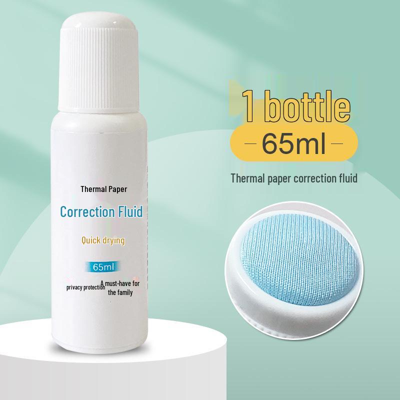 

Высокоемкостная быстросохнущая термобумага с корректирующей жидкостью для защиты конфиденциальности и удаления отметок