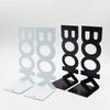 Powder Pink Letter-Shaped Metal Book Stand and Desktop Book Holder