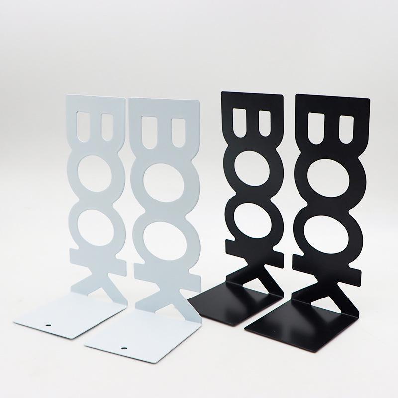 Powder Pink Letter-Shaped Metal Book Stand and Desktop Book Holder
