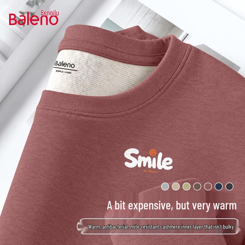 Baleno Men's Thermal Silk-Blend Long Sleeve Crew Neck Tee