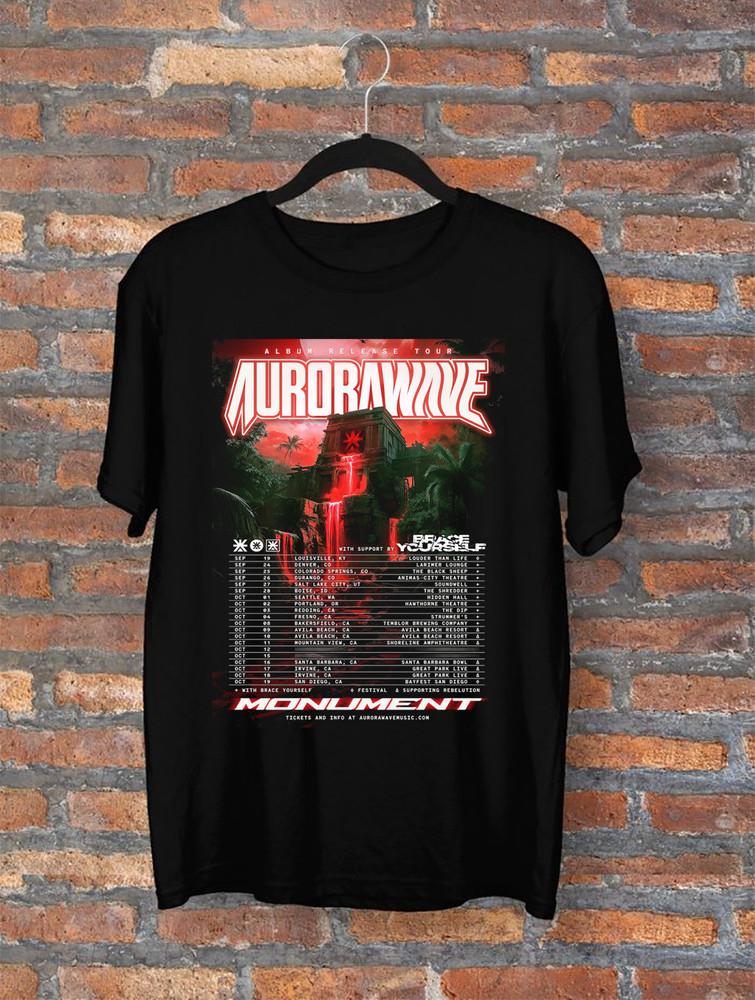 NEW Aurorawave Band Monument Tour 2025 T Shirt All Size S-5Xl Gift Fan HH1027 Unisex T-Shirt S