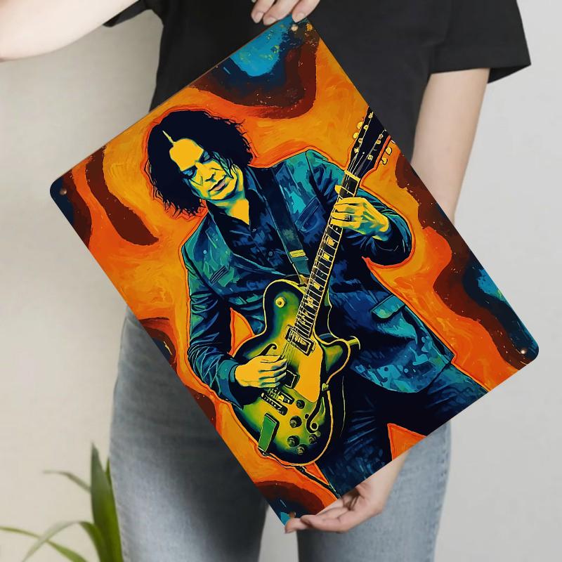 

Rock Guitarist Art Metal Tin Sign Vintage Music Decor Home Bar Wall Hanging Ornament 20x30cm（7.8x11.8inch）