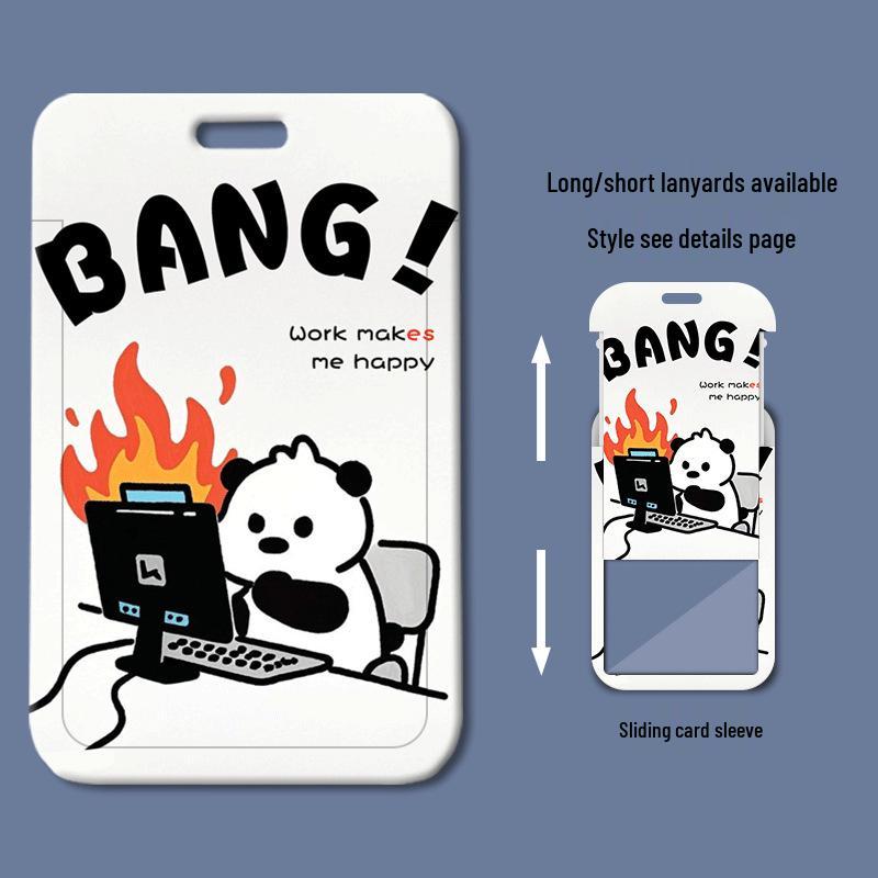 Cartoon Sliding Cover ID & Badge Holder for Students